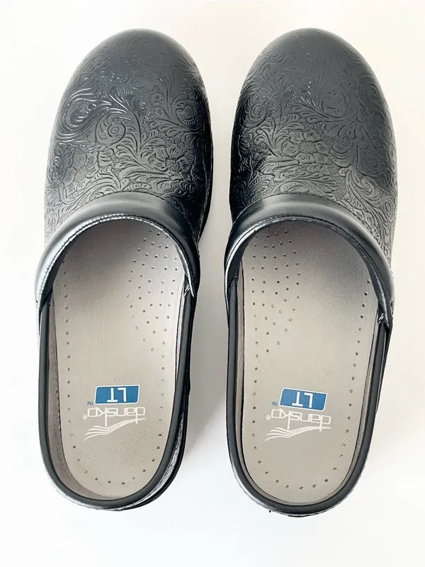Dansko LT Professional Floral Tooled Leather clogs comfort 39 US 8.5-9 - Image 5
