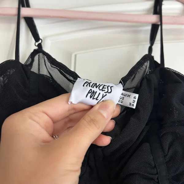 Princess Polly black mesh top - Image 5
