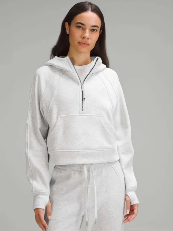 Lululemon Scuba Oversized Half-Zip Hoodie Plush light gray silver medium / Large - Image 2