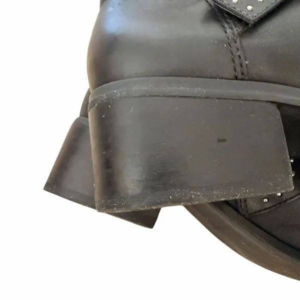 Steve Madden black studded rock leather Moto "Glori" boots women US 7M - Image 11