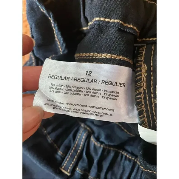 NWT VINTAGE AMERICA Jeans Pants Denim Paperbag Waist 80s Retro Size 12 - Image 3