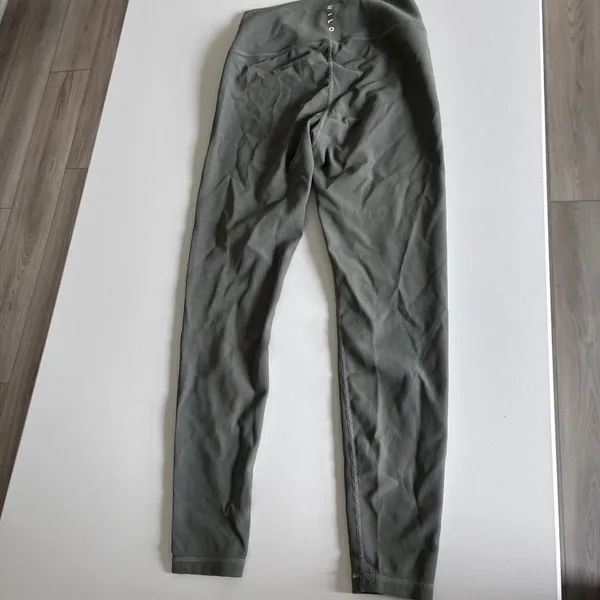 Wilo‎ Ribbed High Waisted Leggings Sage Green Womens Size S Activewear Tights - Image 3