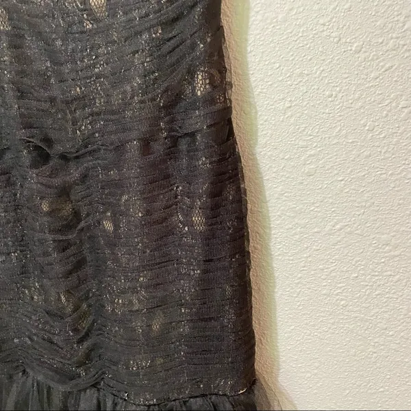 Monique Lhuillier Black Lace Sleeveless Mermaid Dress Formal Womens 0 Whimsigoth - Image 7