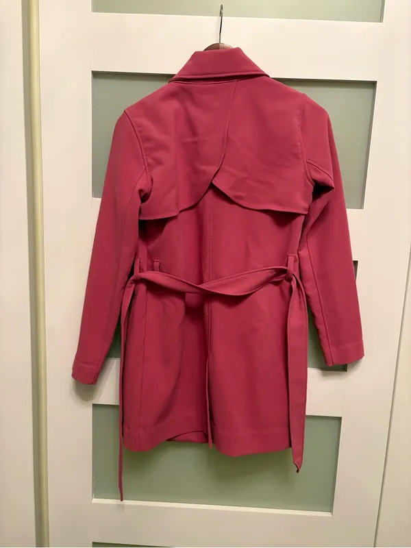 Abercrombie & Fitch trench coat in pink size XS - Image 3