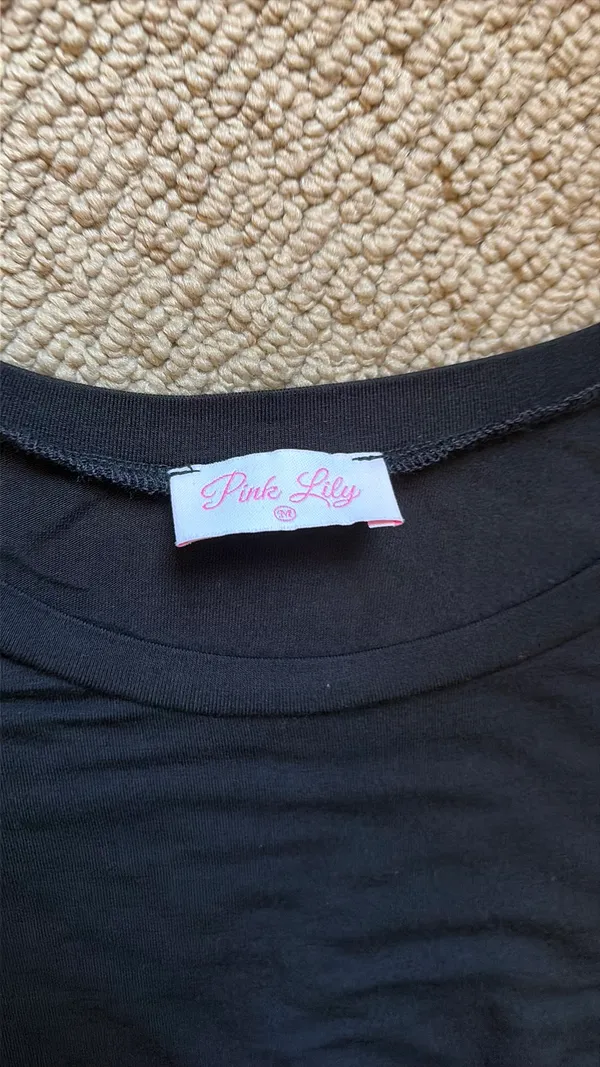Pink Lily black tshirt bodysuit - Image 6