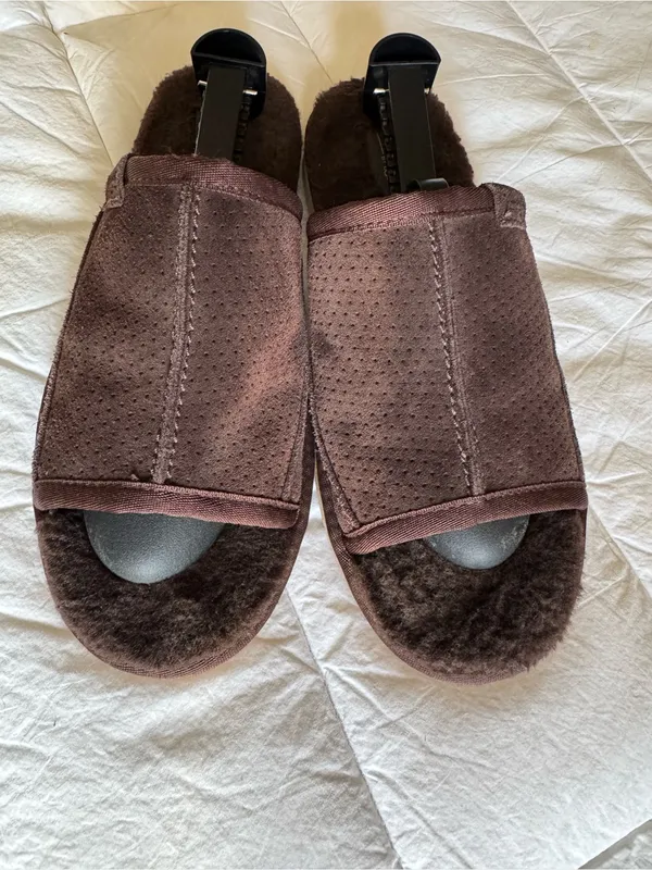 Koolaburra Brown Suede Shearling Slide Slippers Size 9 - Image 7