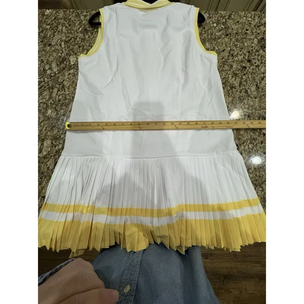 Anthropologie Beach Riot Bria Dress‎ White Yellow Tennis Pickleball Golf Skort - Image 9