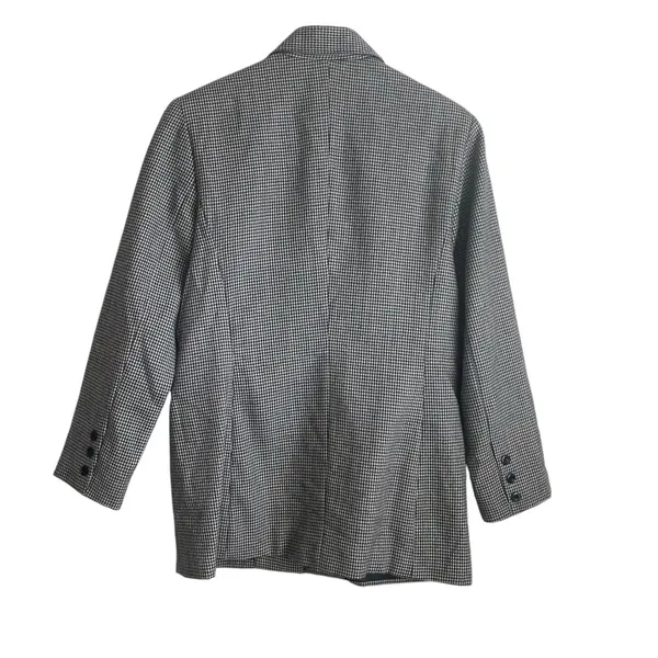 Vintage Bill Blass Blassport Women Blazer‎ 10 Houndstooth Tailored Career Jacket - Image 2