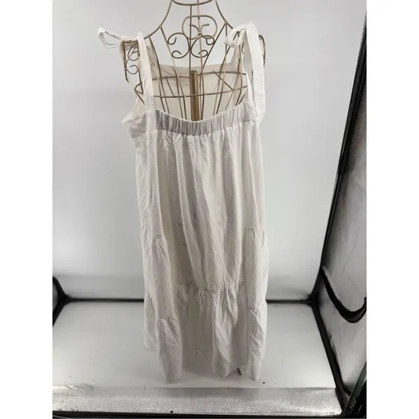 Haute Hippie Style White Bow Tie Strap Long Dress Boho Women’s XL - Image 10