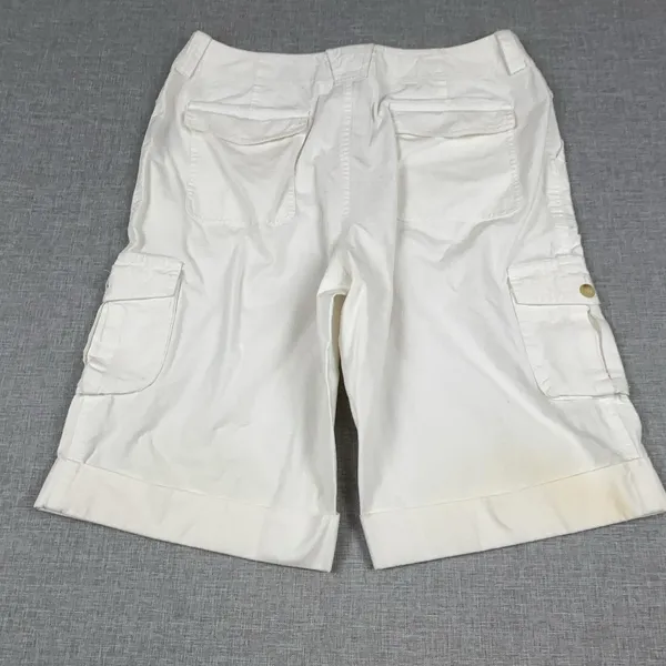 Lauren Jeans Company Ralph Lauren Shorts Womens 10 White Cargo Twill Cotton - Image 10