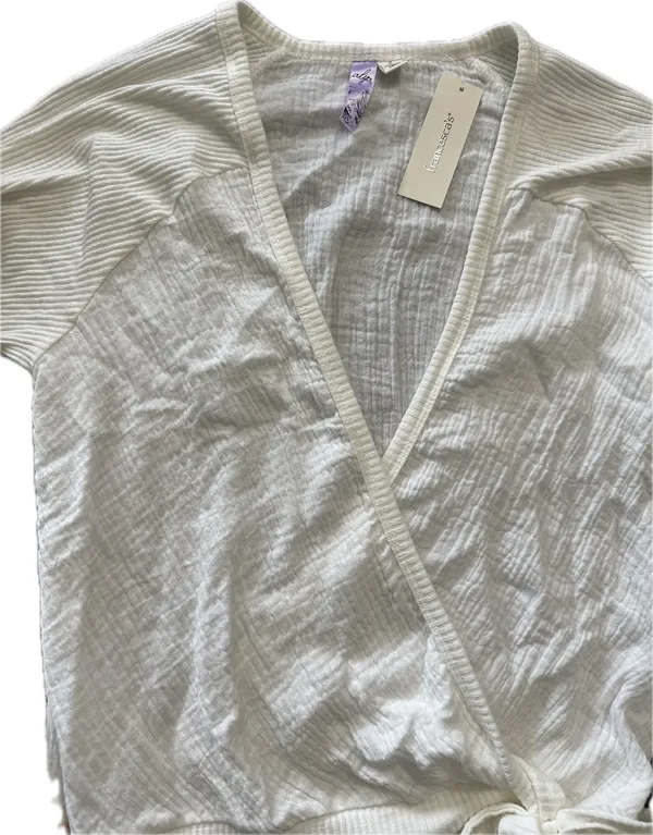 Francesca's Wrapped V-Neck Top - Image 2