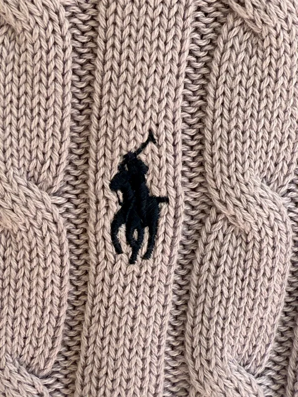Polo by Ralph Lauren Lavender Cable Knit Short-Sleeve Sweater Size XS - Image 2