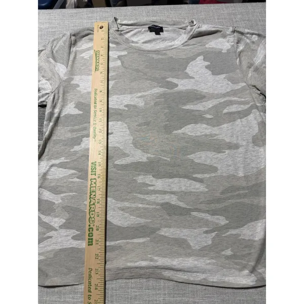 Splendid‎ Womens Large Gray Camo Short Sleeve Crew Neck T-Shirt Camouflage Tee - Image 5