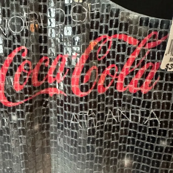 Coca Cola Black and Silver Sequin Short Sleeve Tee - Image 4