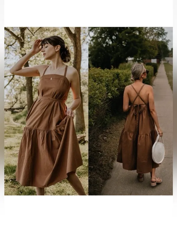 Everlane Boho Pinafore Dress Size 8 - Image 2