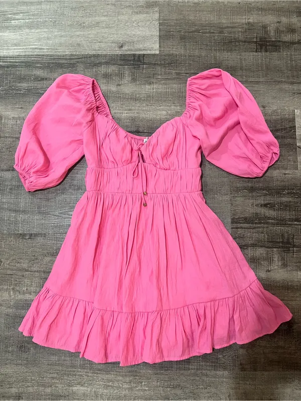 HELLO MOLLY Fiesta Lovin Mini Dress in Hot Pink - Image 3