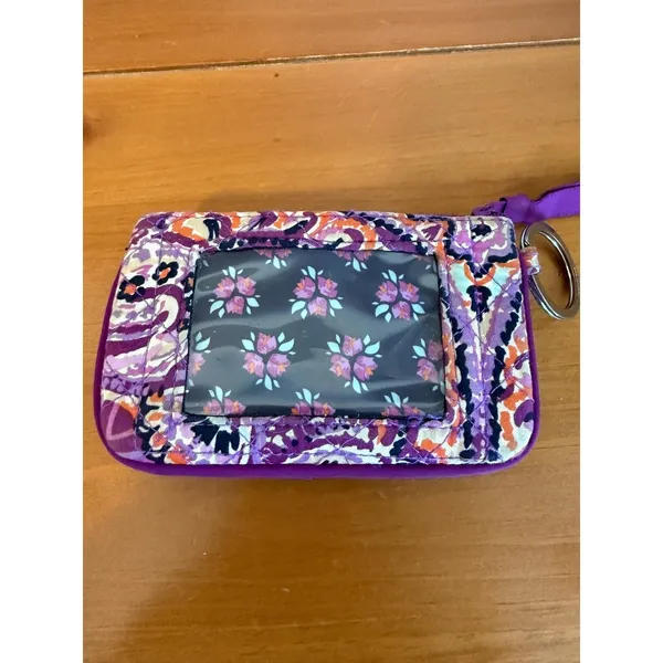 Vera Bradley Dream quilted Tapestry ID‎ Zip Wallet tie dye colorful granny core - Image 2