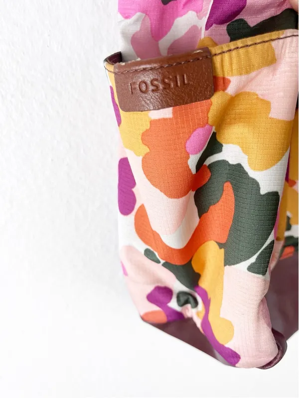 FOSSIL Jenna Floral Double Shoulder Straps Canvas Tote Bag - Image 11