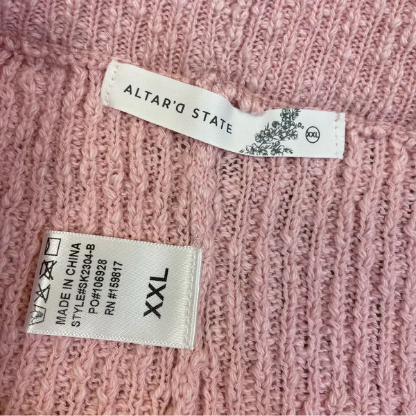 Altar’d State Lana High Rise Pink Pull-On Sweater Knit Shorts NWT XXL Cotton - Image 7