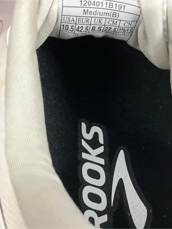 Brooks Trace 3 Womens Running Shoes White Black Grey 1204011D191 Size 10.5 B - Image 7