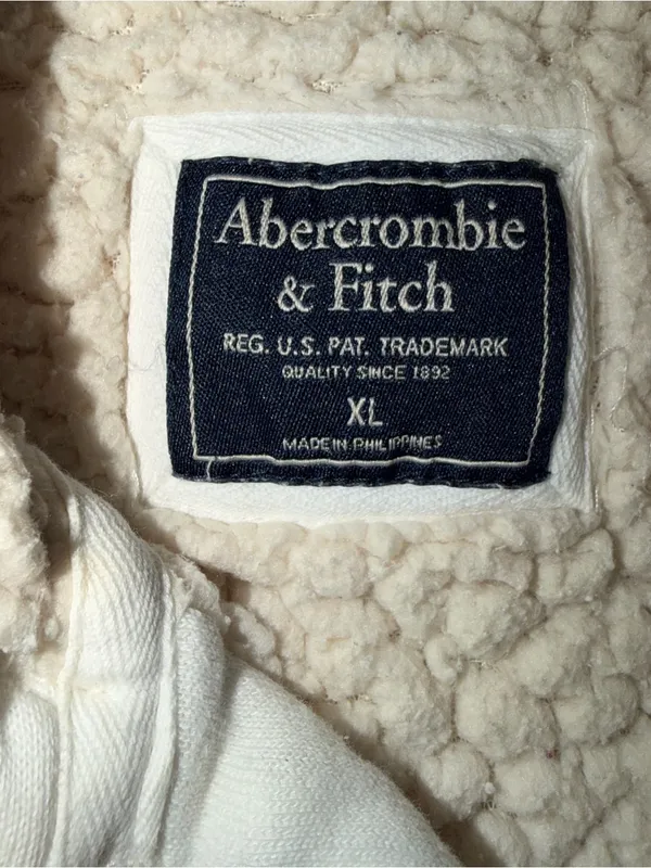 2000s vintage style Abercrombie & Fitch double zip up sherpa lined hoodie - Image 13