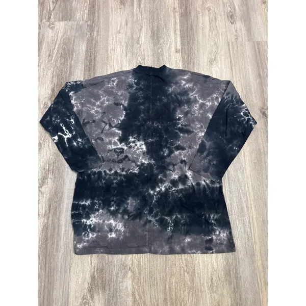 We‎ The Free Free People Black Tie Dye Mock Neck Oversized Long Sleeve Tee Large - Image 3