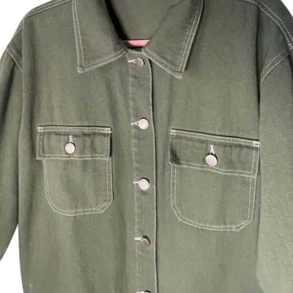 Green khaki jacket Large | grunge vibe - Image 2
