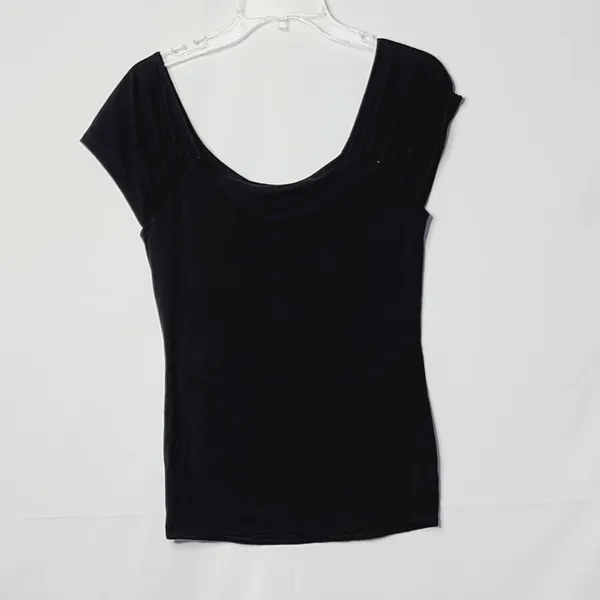 Victoria Secret ruched neck and sleeve black shirt top sz Medium - Image 6