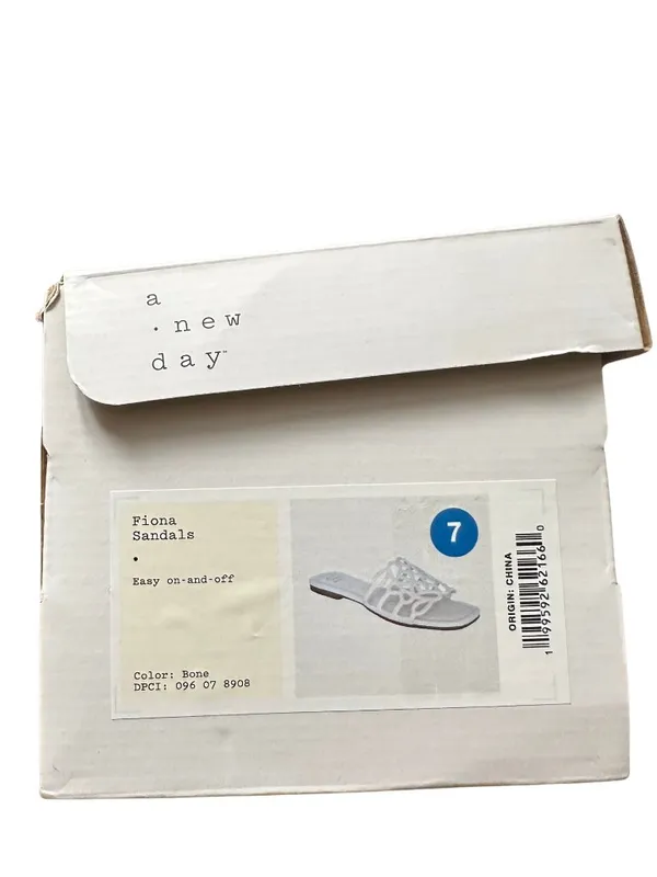 A New Day Fiona Bone Cutout Slide Sandals Size 7 NIB - Image 8