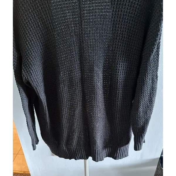 American Eagle Women's cozy gray waffle-knit open-front cardigan Size XS‎ - Image 6