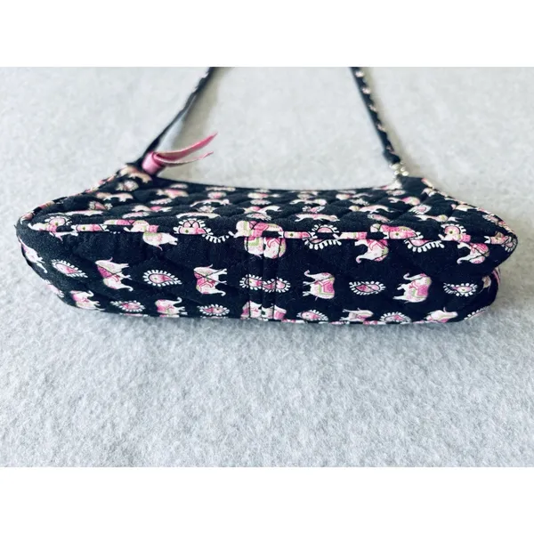 Vera Bradley Pink Elephants Retired Convertible Shoulder Crossbody Handbag Purse - Image 4