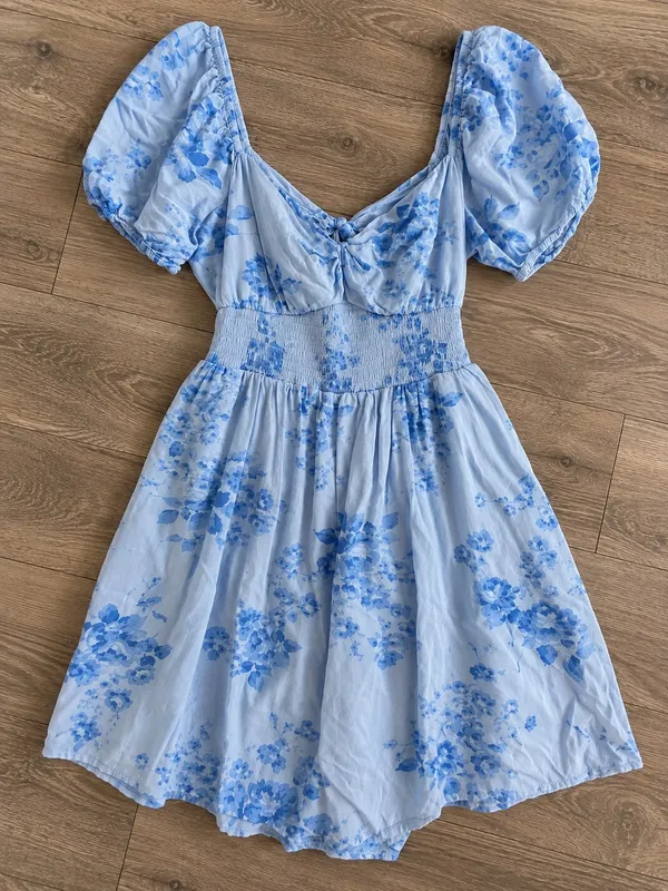 Hollister Blue Floral Dress Mini - Image 2