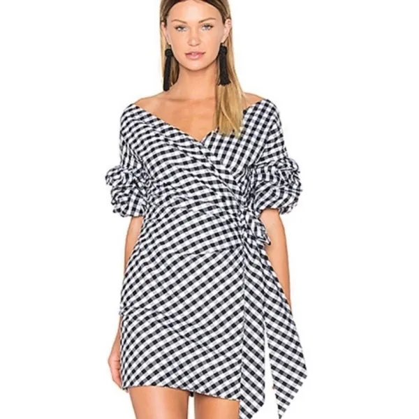 Fame and Partners x Revolve Gingham Russo Mini Dress - Image 9