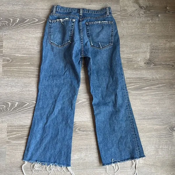reformation mid crop flare jeans baltic - Image 3