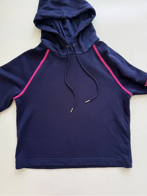 Evereve Harper Whipstitch Hooded Sweatshirt Size Small - Image 6