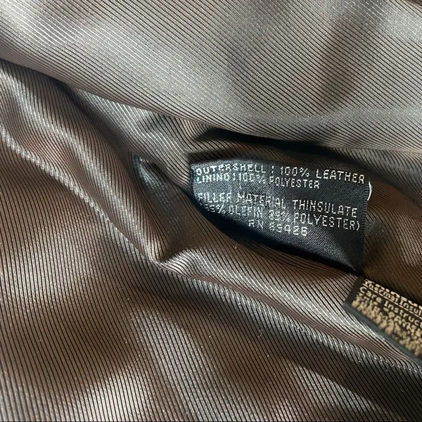 Pelle Studio Wilson’s Leather Thinsulate 3M 100% Brown Leather Acid Washed - Image 7