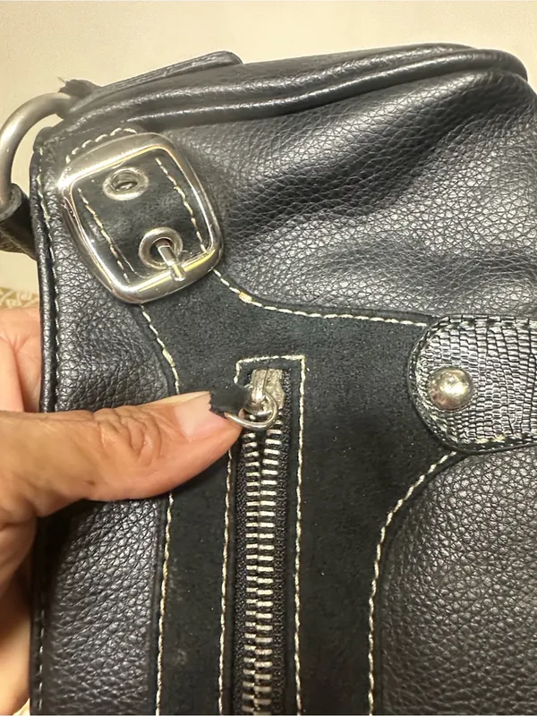 Nine West Black Shoulder Bag with Silver Hardware - Image 14