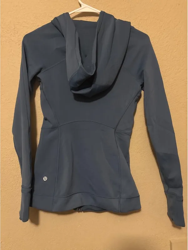 Lululemon Every Journey Hooded Zip-Up Jacket Size 2 Blue - Image 3