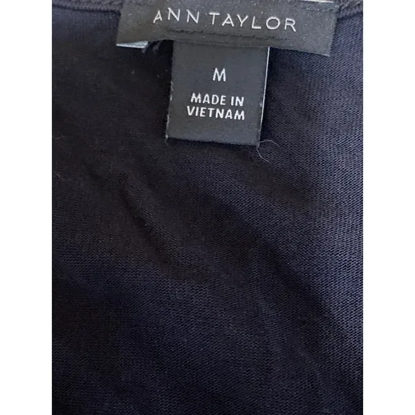 Ann Taylor Women's Black Sleeveless Scoop Neck Basic Cami Camisole Tank Top Sz M - Image 5