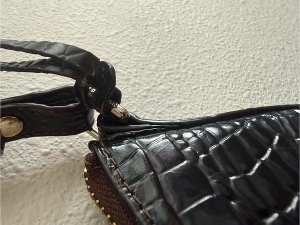 Brahmin Katie Crossbody Bag in Chocolate Melbourne Croc-Embossed Leather - Image 13