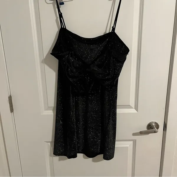 NEW Altar’d State Black Holiday Sparkle Bow Mini Dress Size XXL NWT - Image 8