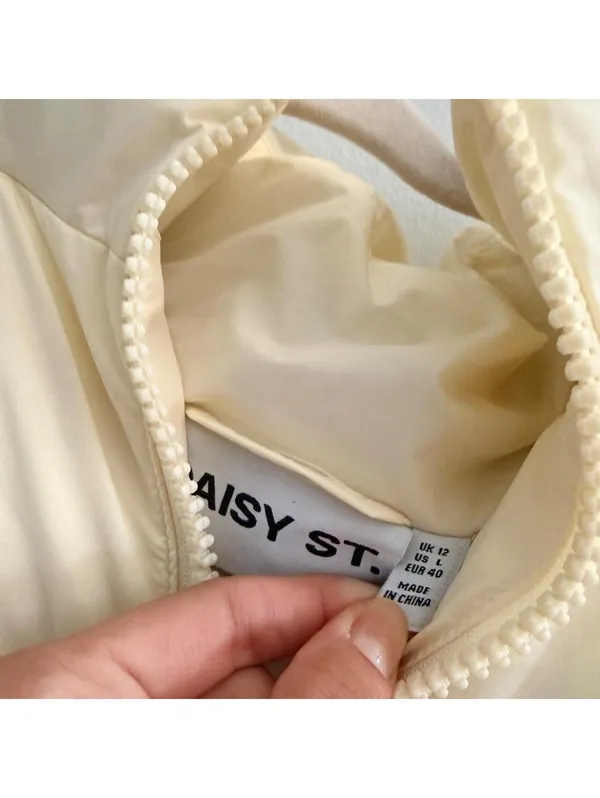 Daisy Street Willow Tie-Front Bow Cropped Puffer Jacket - Image 5
