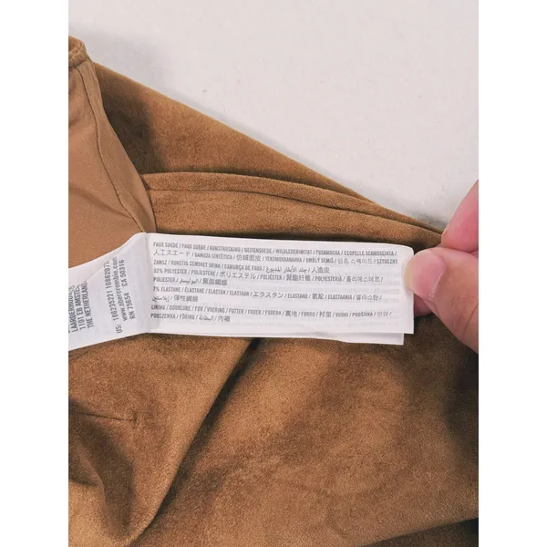 Abercrombie & Fitch Faux Suede Mini Skirt Size S Brown Preppy Fall Quiet Luxury - Image 11