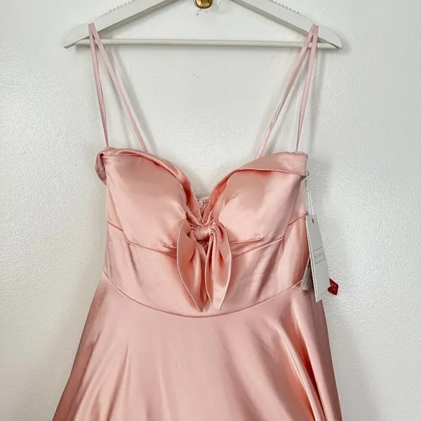 MAC DUGGAL Bow Sweetheart Strapless A Line Gown Prom Dress in Blush Size US 6 - Image 5