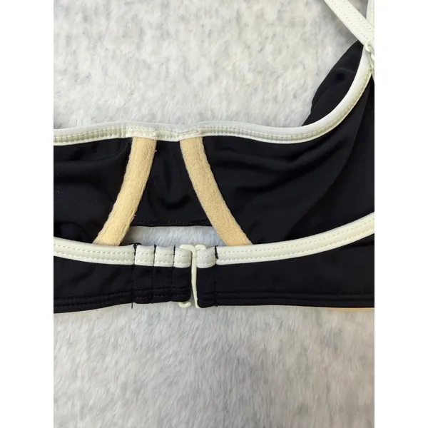 PacSun Swim‎ Eco Black White Contrast Underwire Bikini Top L New 0660-001 - Image 6