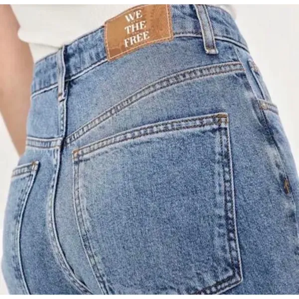 We The Free Pacifica High Rise Slim Straight Leg Jeans Blue 31 - Image 2