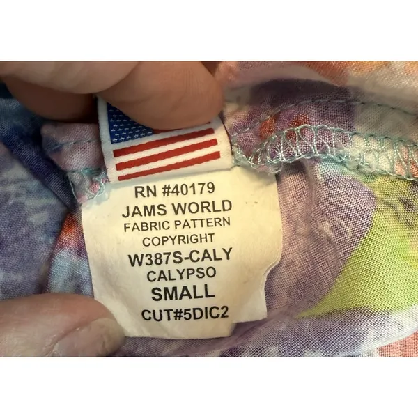VTG‎ Jams World Tank Top Small 50 Years Calypso Artsy Made in Hawaii Tropical - Image 6