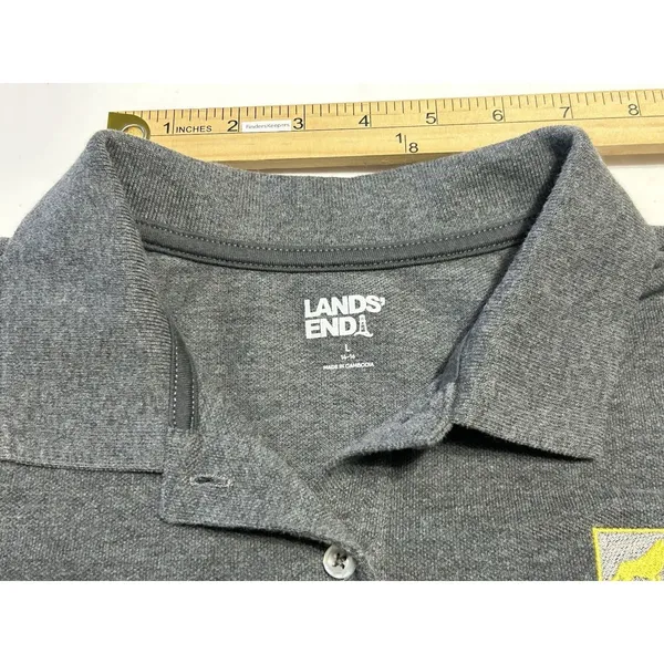 Lands End Women Lg Gray Michigan Tech University MTU Nursing Student Polo Shirt - Image 14