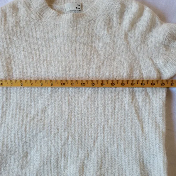 Aritzia Wilfred Alpaca & Wool Cozy Cream Sweater Size L - Image 5