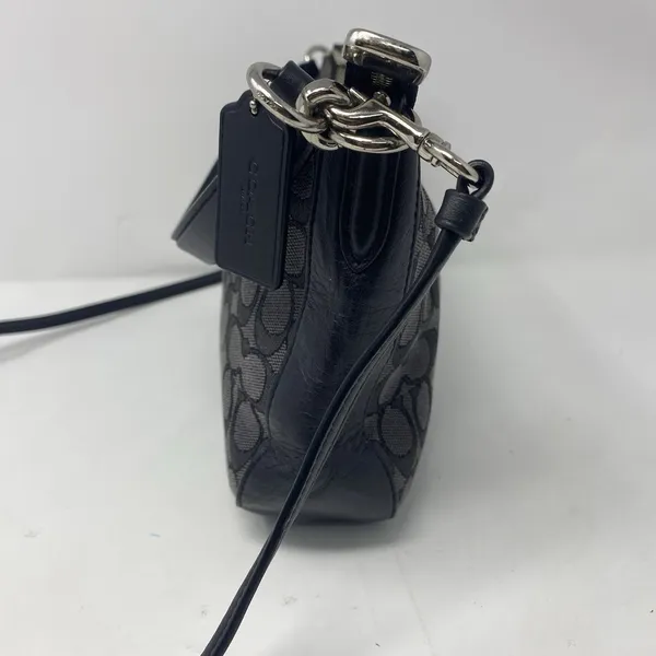 Coach Signature Chelsea Jacquard Crossbody Bag Purse 37584 Black - Image 5